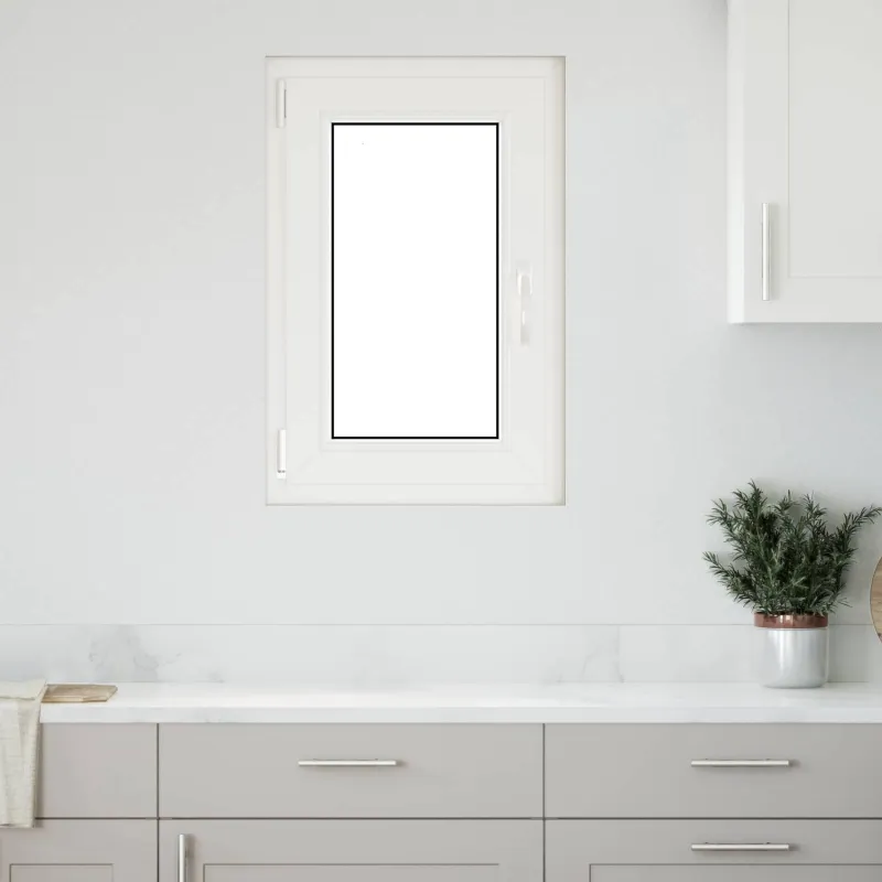 Požeminio lango RISOR 50 x 75 cm PVC ir stiklas Balta