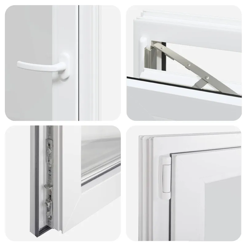 Požeminio lango RISOR 50 x 75 cm PVC ir stiklas Balta