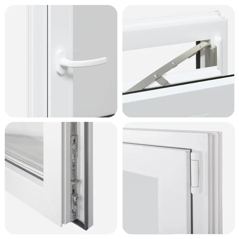 Požeminio lango RISOR 60 x 90 cm PVC ir stiklas Balta