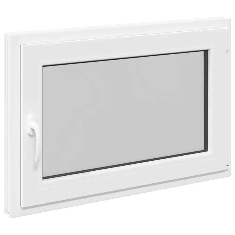 Požeminio lango RISOR 90 x 50 cm PVC ir stiklas Balta