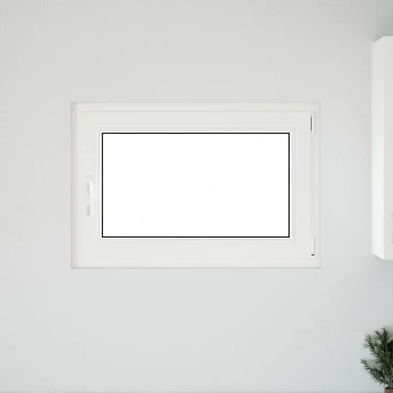 Požeminio lango RISOR 90 x 60 cm PVC ir stiklas Balta