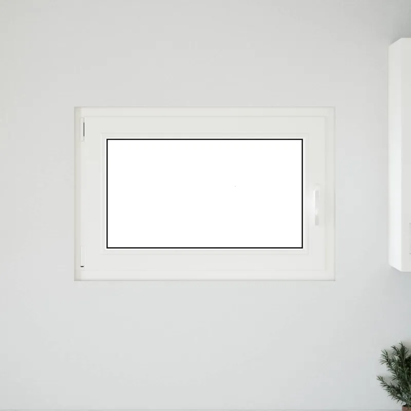 Požeminio lango RISOR 90 x 60 cm PVC ir stiklas Balta