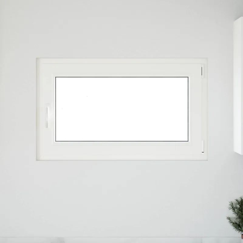 Požeminio lango RISOR 100 x 50 cm PVC ir stiklas Balta