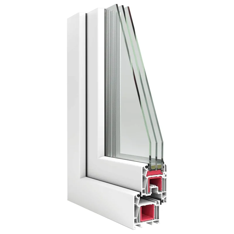 Požeminio lango RISOR 100 x 70 cm PVC ir stiklas Balta