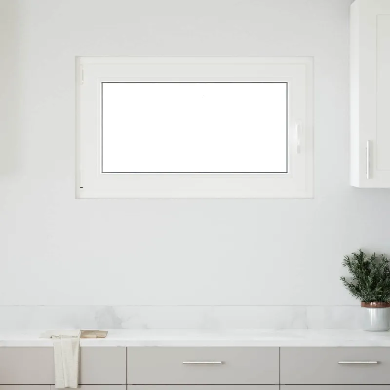 Požeminio lango RISOR 100 x 70 cm PVC ir stiklas Balta