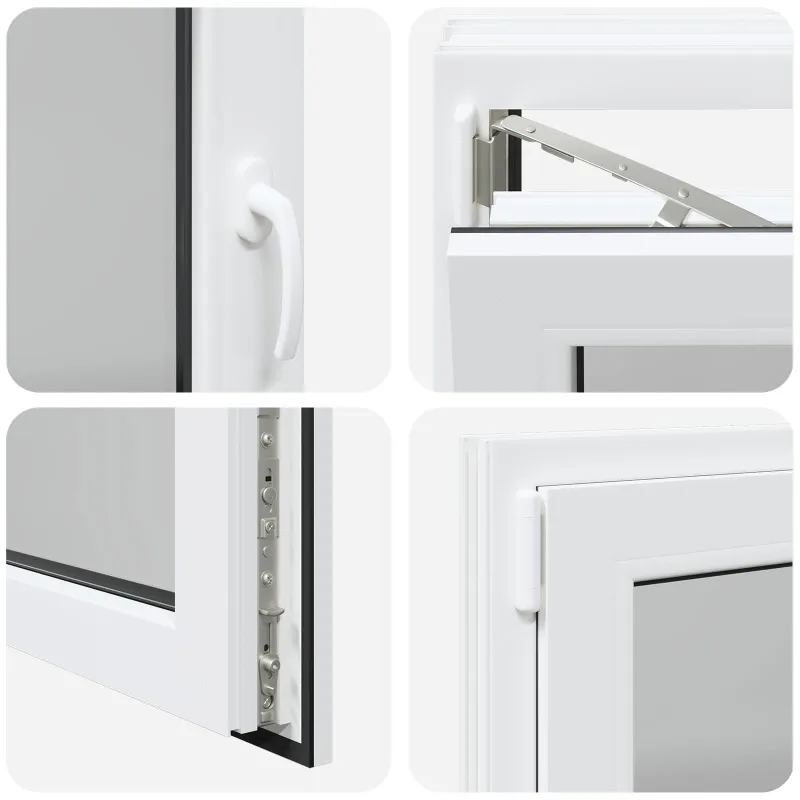 Požeminio lango RISOR 100 x 70 cm PVC ir stiklas Balta