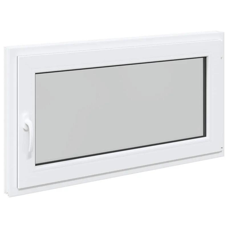 Požeminio lango RISOR 110 x 60 cm PVC ir stiklas Balta
