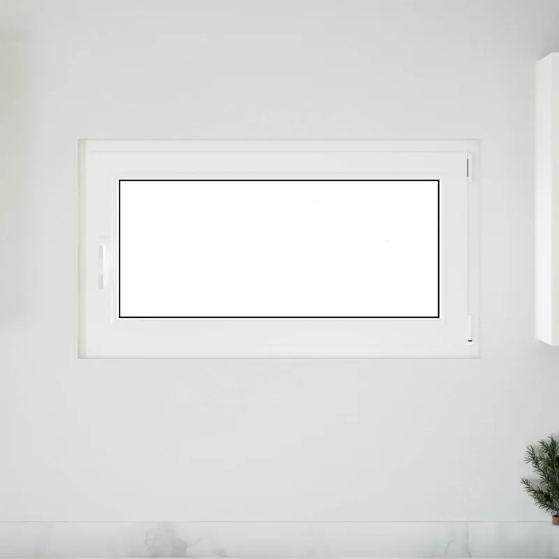 Požeminio lango RISOR 110 x 60 cm PVC ir stiklas Balta