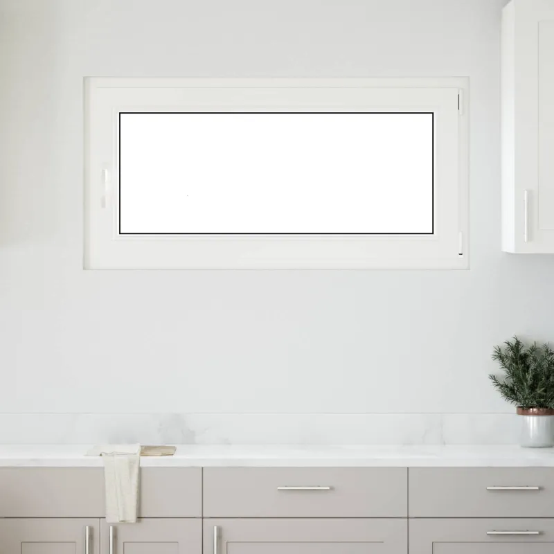 Požeminio lango RISOR 120 x 60 cm PVC ir stiklas Balta