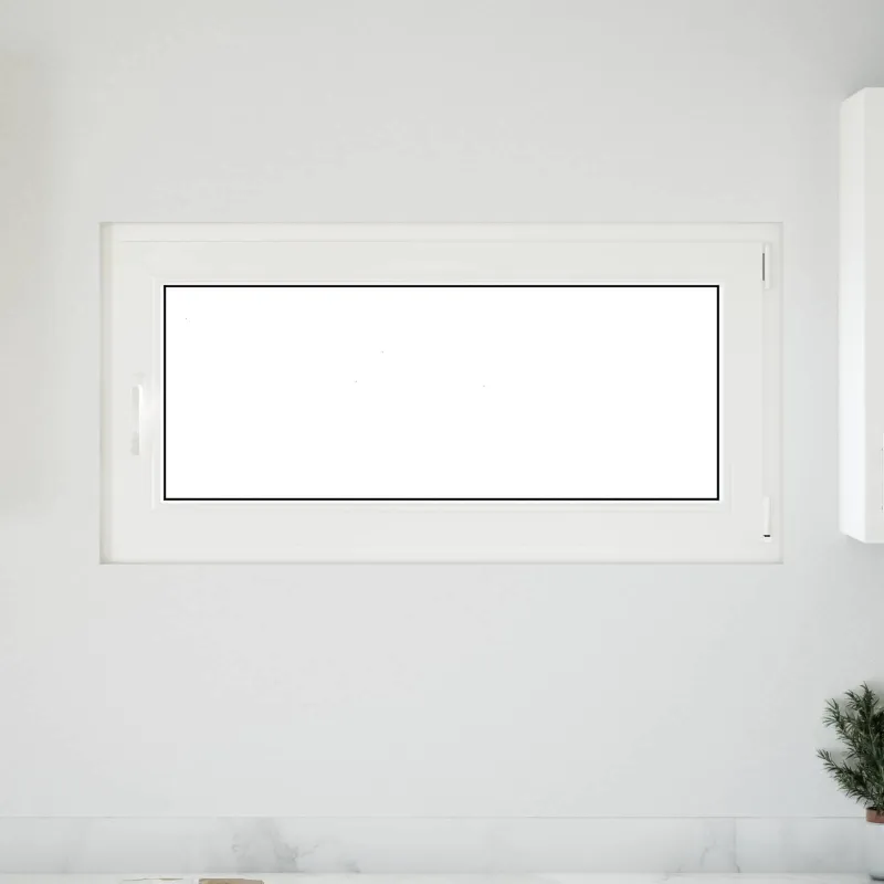Požeminio lango RISOR 120 x 60 cm PVC ir stiklas Balta