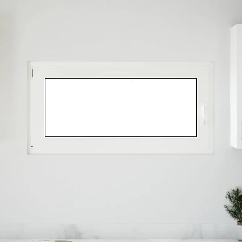 Požeminio lango RISOR 120 x 60 cm PVC ir stiklas Balta