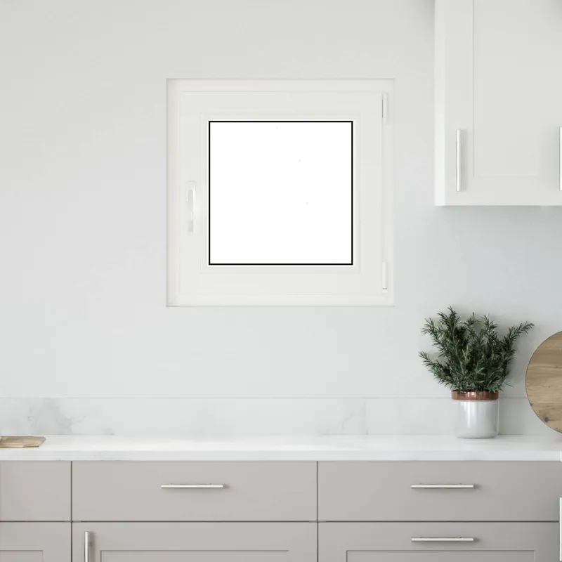 Požeminio lango RISOR 50 x 50 cm PVC ir stiklas Antracito