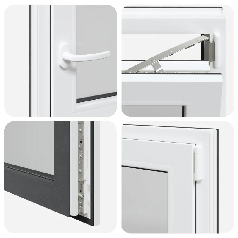 Požeminio lango RISOR 50 x 50 cm PVC ir stiklas Antracito