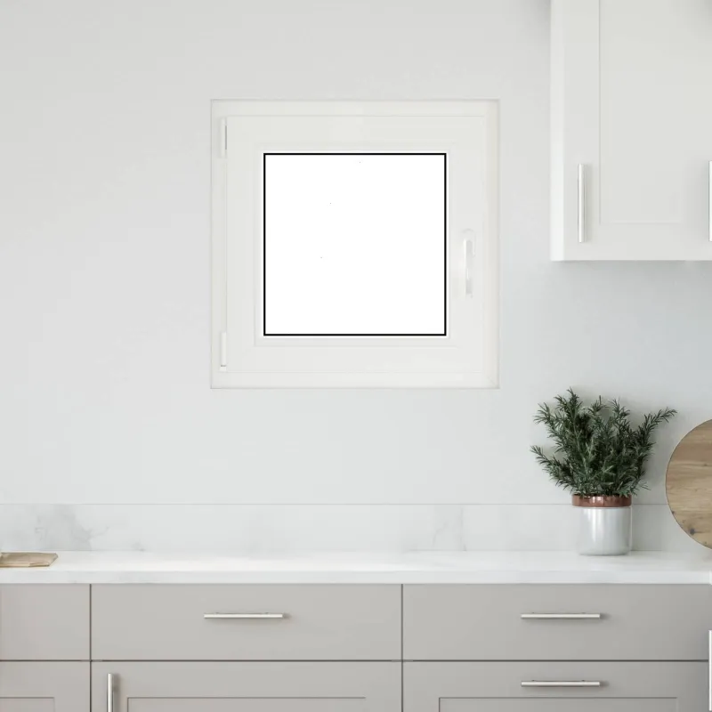 Požeminio lango RISOR 50 x 50 cm PVC ir stiklas Antracito