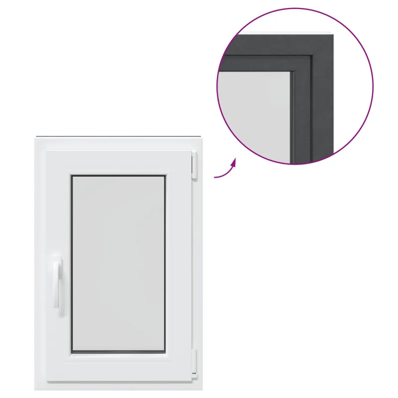 Požeminio lango RISOR 50 x 75 cm PVC ir stiklas Antracito