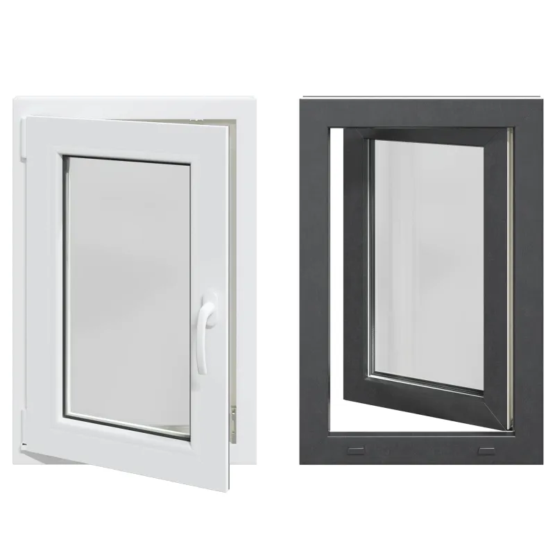 Požeminio lango RISOR 50 x 75 cm PVC ir stiklas Antracito