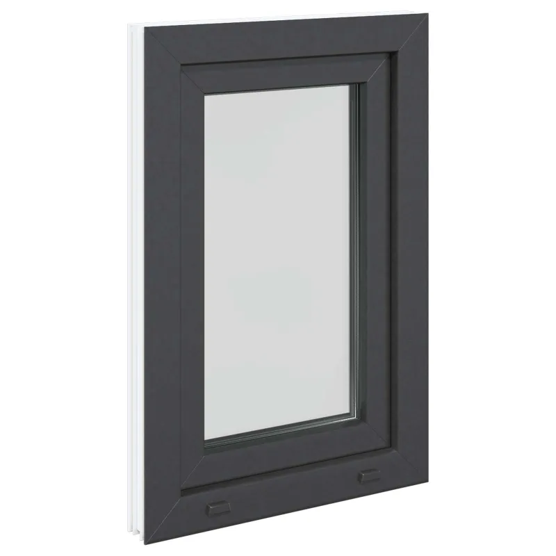 Požeminio lango RISOR 50 x 75 cm PVC ir stiklas Antracito