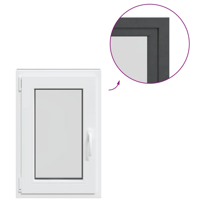 Požeminio lango RISOR 50 x 75 cm PVC ir stiklas Antracito