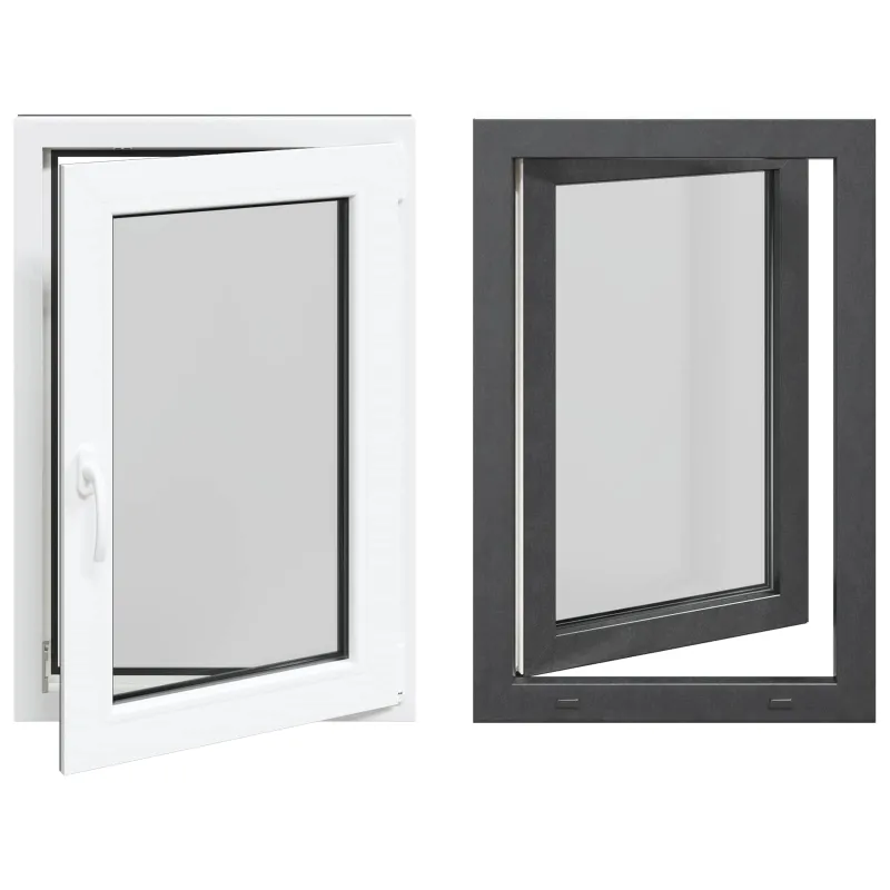 Požeminio lango RISOR 60 x 90 cm PVC ir stiklas Antracito