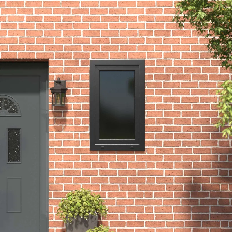 Požeminio lango RISOR 60 x 100 cm PVC ir stiklas Antracito