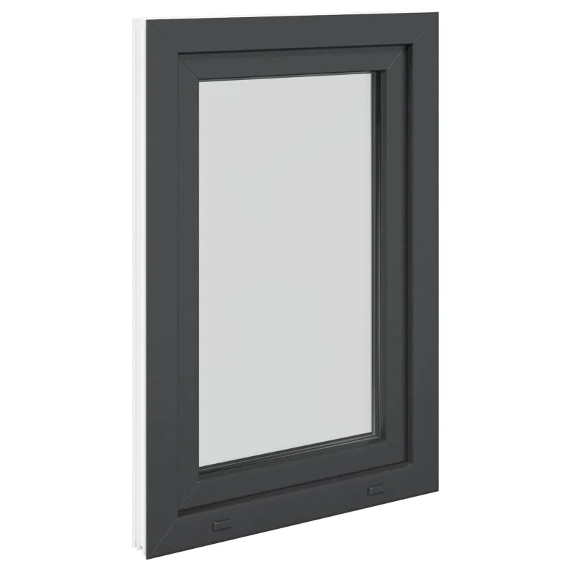 Požeminio lango RISOR 60 x 100 cm PVC ir stiklas Antracito