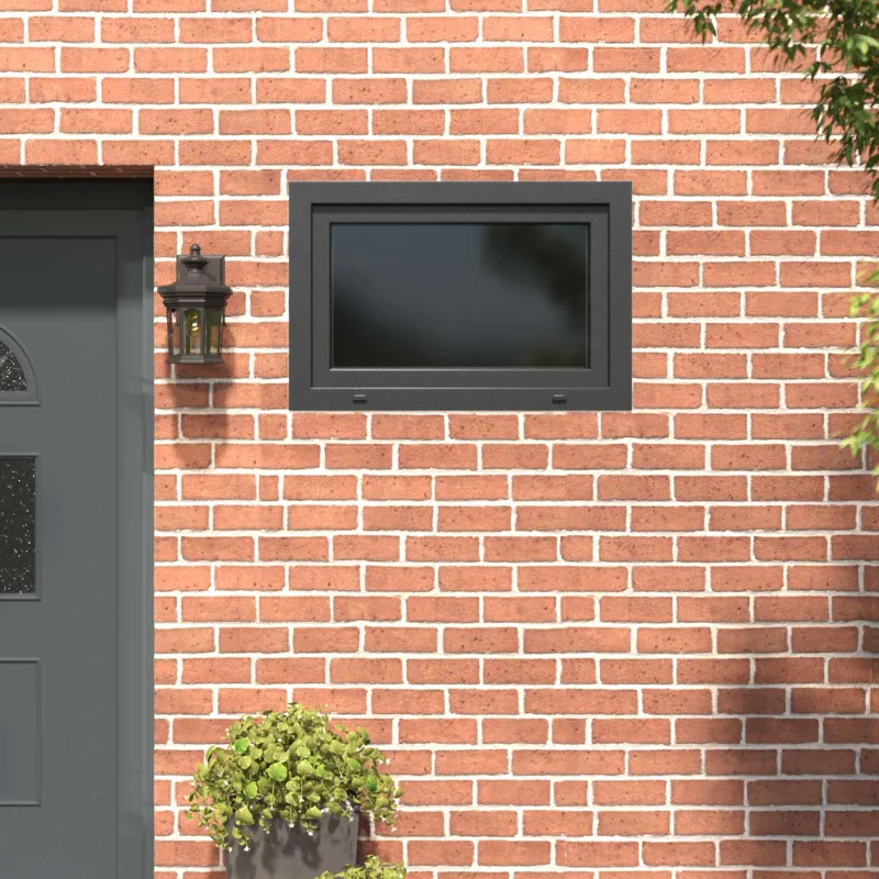 Požeminio lango RISOR 90 x 60 cm PVC ir stiklas Antracito