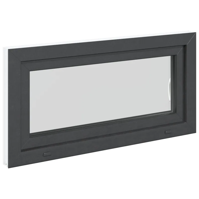 Požeminio lango RISOR 100 x 50 cm PVC ir stiklas Antracito