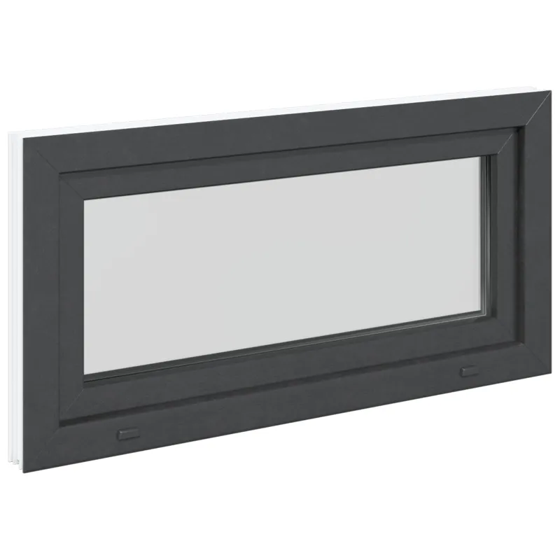 Požeminio lango RISOR 100 x 50 cm PVC ir stiklas Antracito