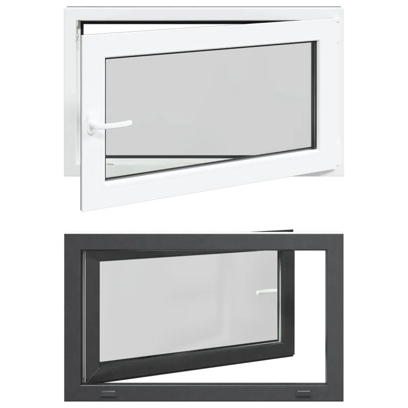 Požeminio lango RISOR 100 x 60 cm PVC ir stiklas Antracito