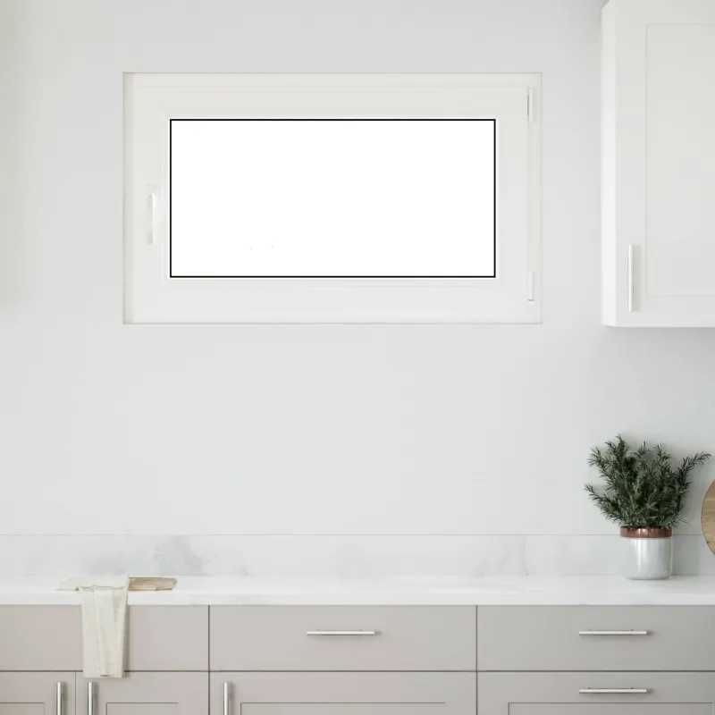 Požeminio lango RISOR 100 x 60 cm PVC ir stiklas Antracito