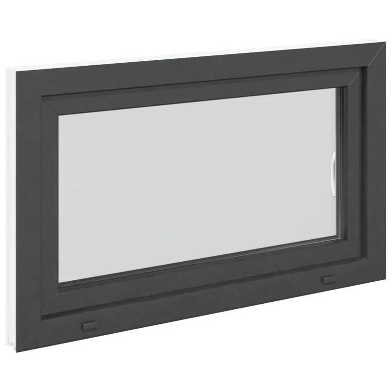 Požeminio lango RISOR 100 x 60 cm PVC ir stiklas Antracito