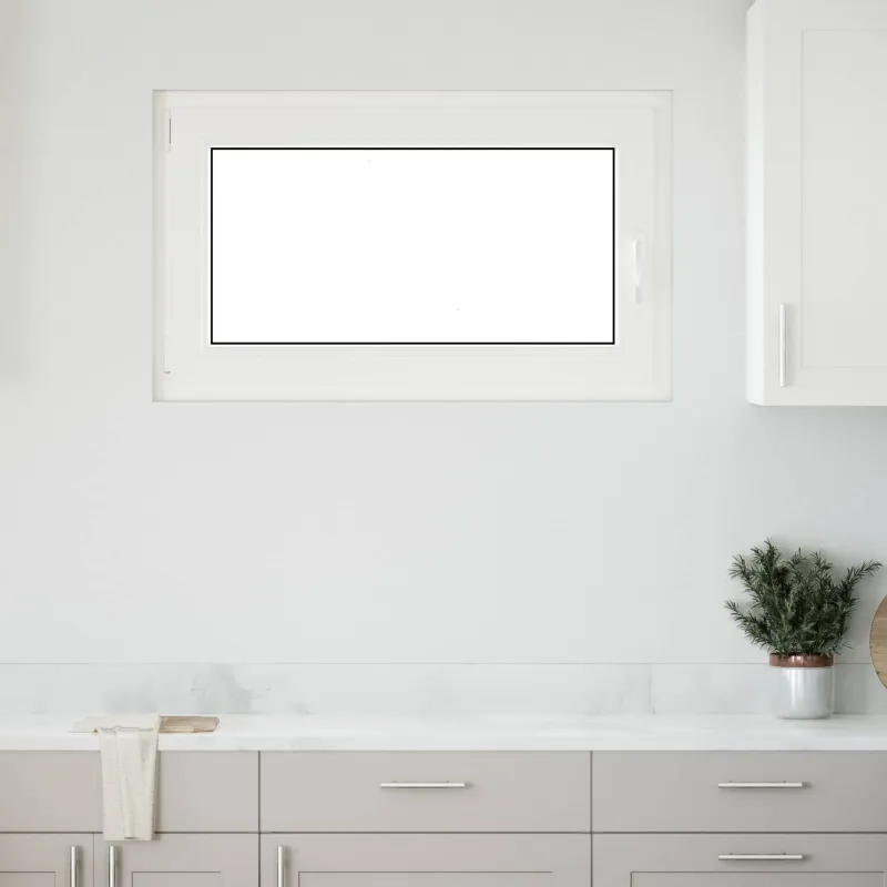 Požeminio lango RISOR 100 x 60 cm PVC ir stiklas Antracito
