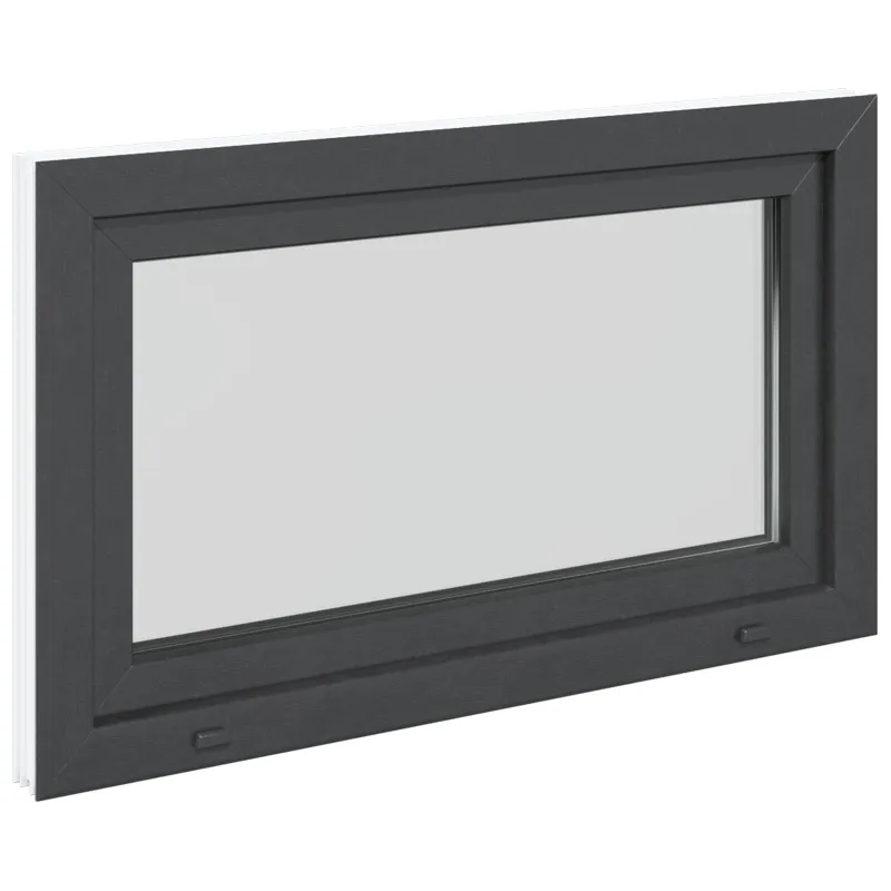 Požeminio lango RISOR 100 x 70 cm PVC ir stiklas Antracito