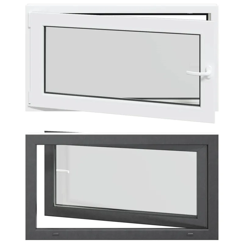 Požeminio lango RISOR 110 x 50 cm PVC ir stiklas Antracito