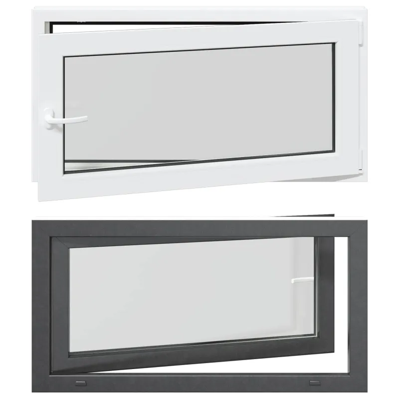 Požeminio lango RISOR 110 x 60 cm PVC ir stiklas Antracito
