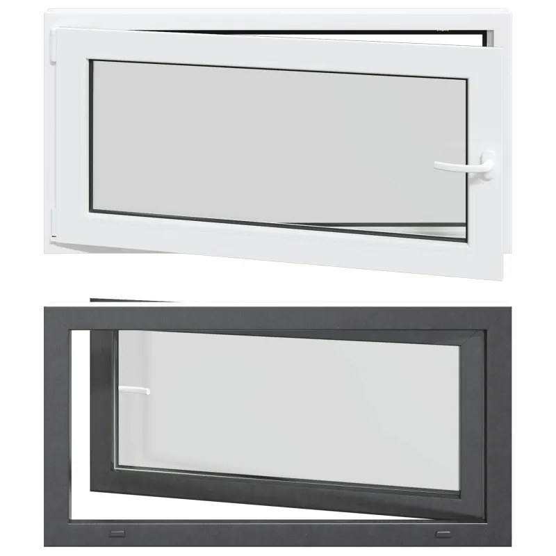 Požeminio lango RISOR 110 x 60 cm PVC ir stiklas Antracito