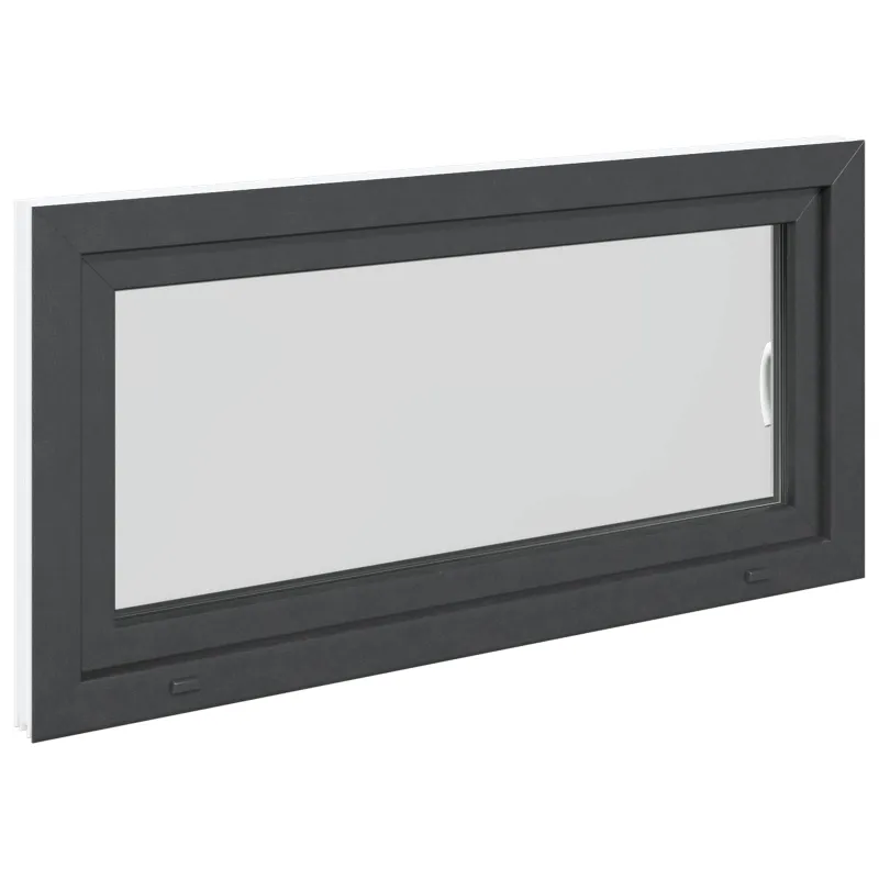 Požeminio lango RISOR 120 x 60 cm PVC ir stiklas Antracito