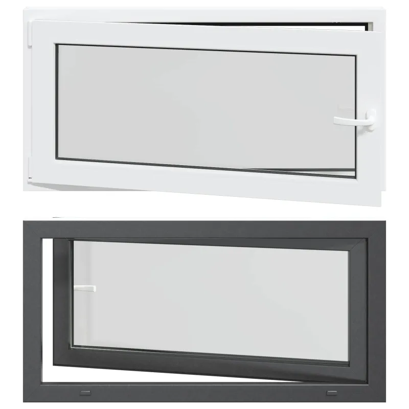Požeminio lango RISOR 120 x 60 cm PVC ir stiklas Antracito