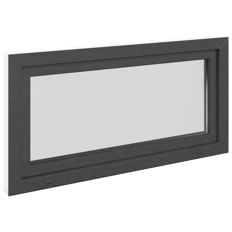 Požeminio lango RISOR 120 x 60 cm PVC ir stiklas Antracito