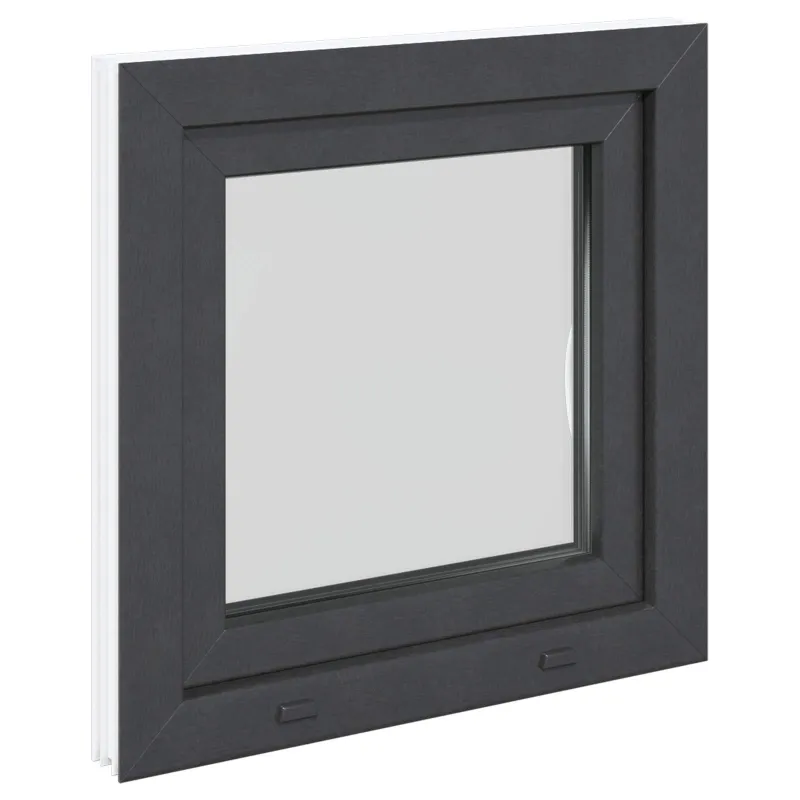 Požeminio lango RISOR 60 x 60 cm PVC ir stiklas Antracito