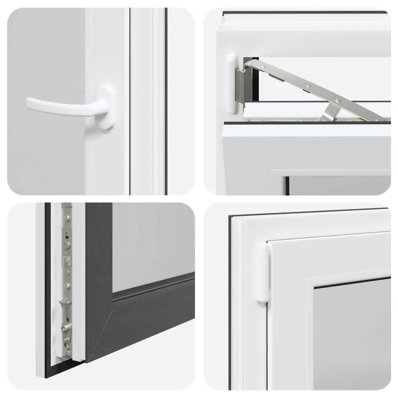 Požeminio lango RISOR 60 x 60 cm PVC ir stiklas Antracito