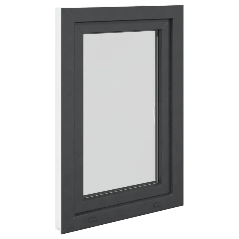 Požeminio lango RISOR 60 x 90 cm PVC ir stiklas Antracito