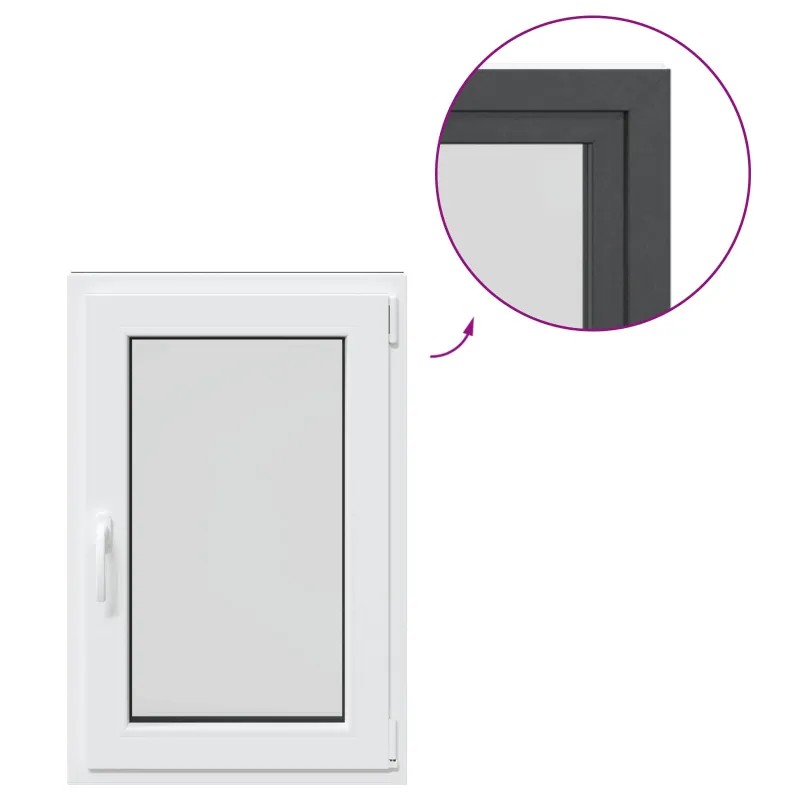 Požeminio lango RISOR 60 x 90 cm PVC ir stiklas Antracito