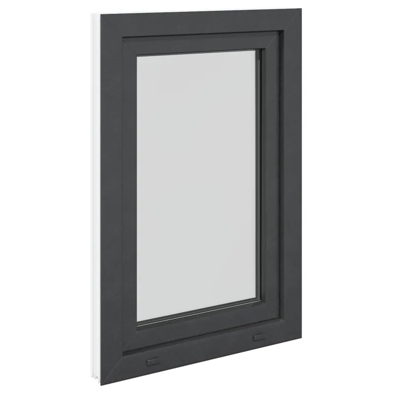 Požeminio lango RISOR 60 x 100 cm PVC ir stiklas Antracito
