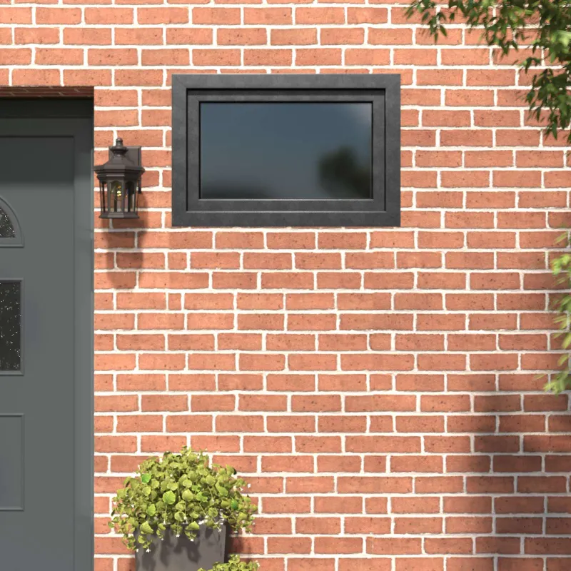 Požeminio lango RISOR 90 x 50 cm PVC ir stiklas Antracito