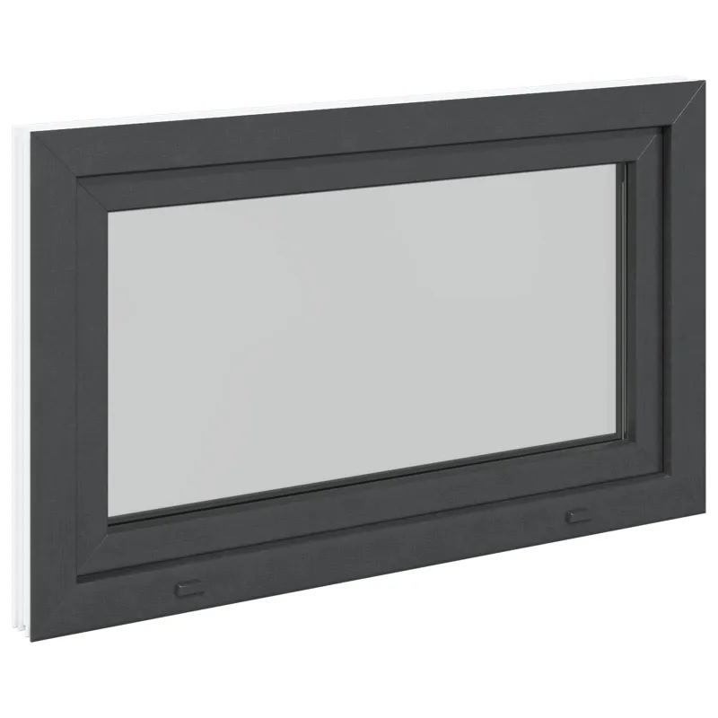 Požeminio lango RISOR 100 x 60 cm PVC ir stiklas Antracito