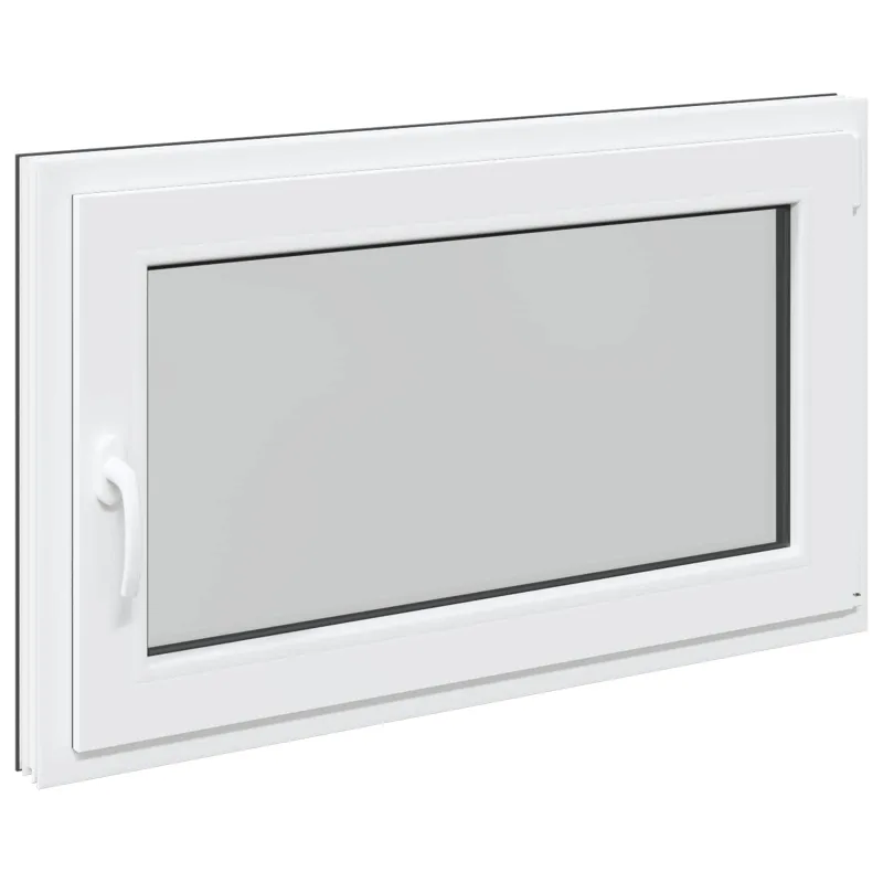 Požeminio lango RISOR 100 x 70 cm PVC ir stiklas Antracito