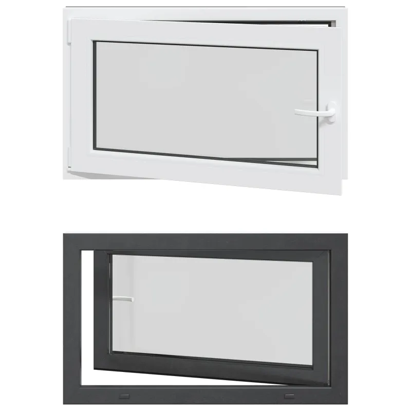 Požeminio lango RISOR 100 x 70 cm PVC ir stiklas Antracito