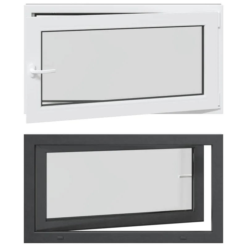 Požeminio lango RISOR 110 x 70 cm PVC ir stiklas Antracito