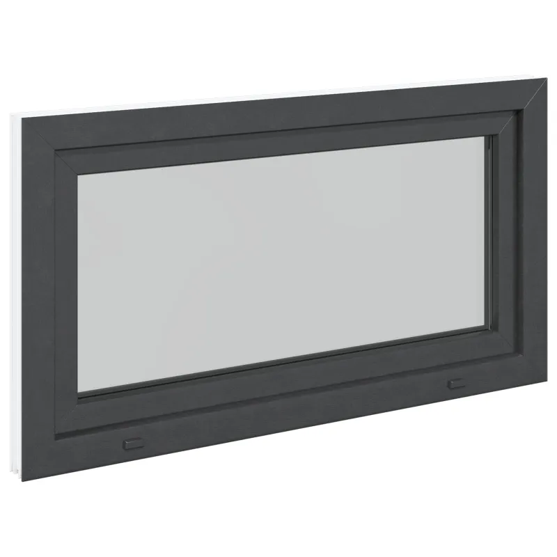 Požeminio lango RISOR 110 x 70 cm PVC ir stiklas Antracito